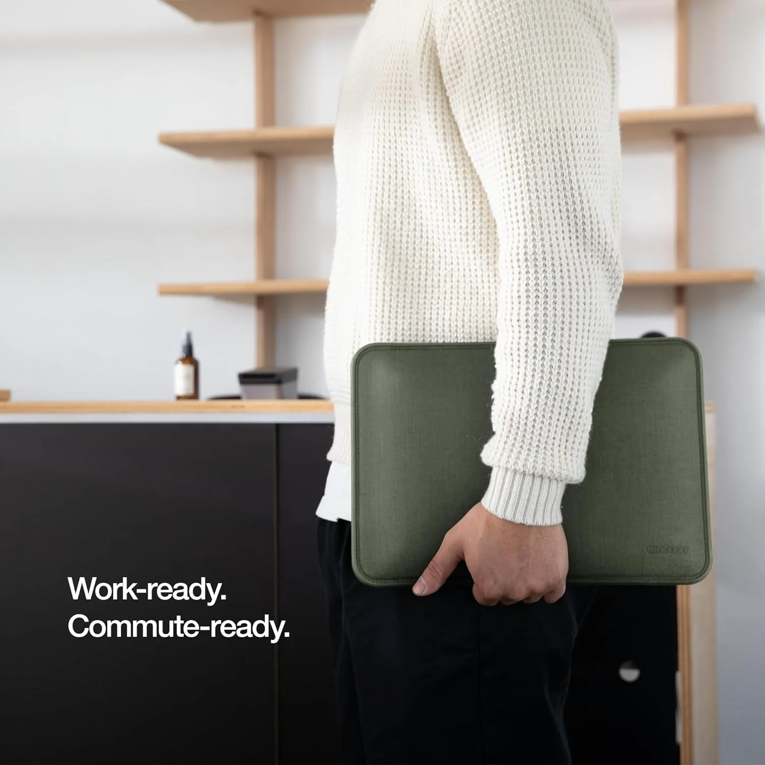 Incase ICON Sleeve with Woolenex - MacBook Pro 14 inch Case - 2024, 2023, 2022, 2021, M4, M3, M2, M1 - Fitted MacBook Case, Laptop Sleeve, Hard Cover, Durable, Lightweight - Huntmaster Green