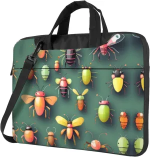 Insect Atlas Pattern Laptop Bag - with Soft Interior, Multiple Pockets - Ideal for Men, Travel and Business