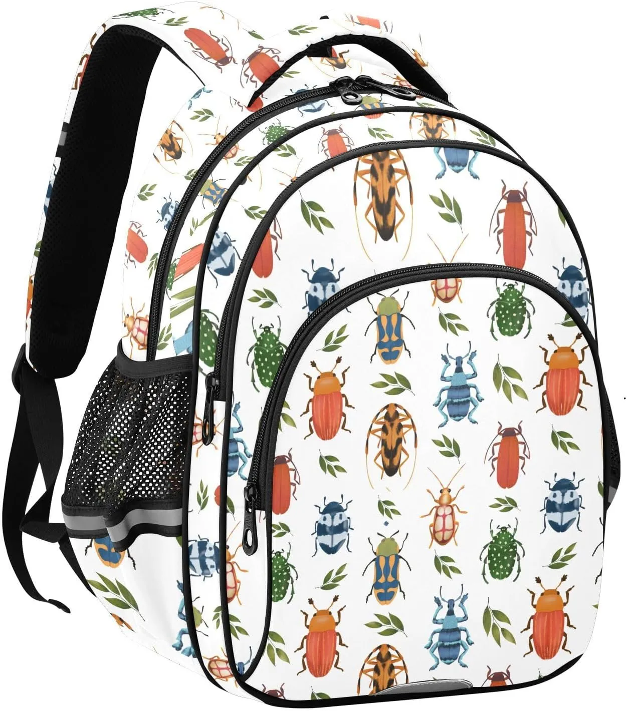 Insects Beetles Pattern Backpack for Kids Elementary School Bag Boys Girls Bookbag Travel Backpack Daypack