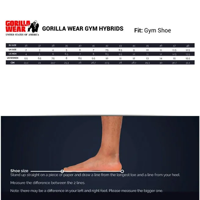 INTE INNE! Gorilla Wear Gym Hybrids, Svart/Svart