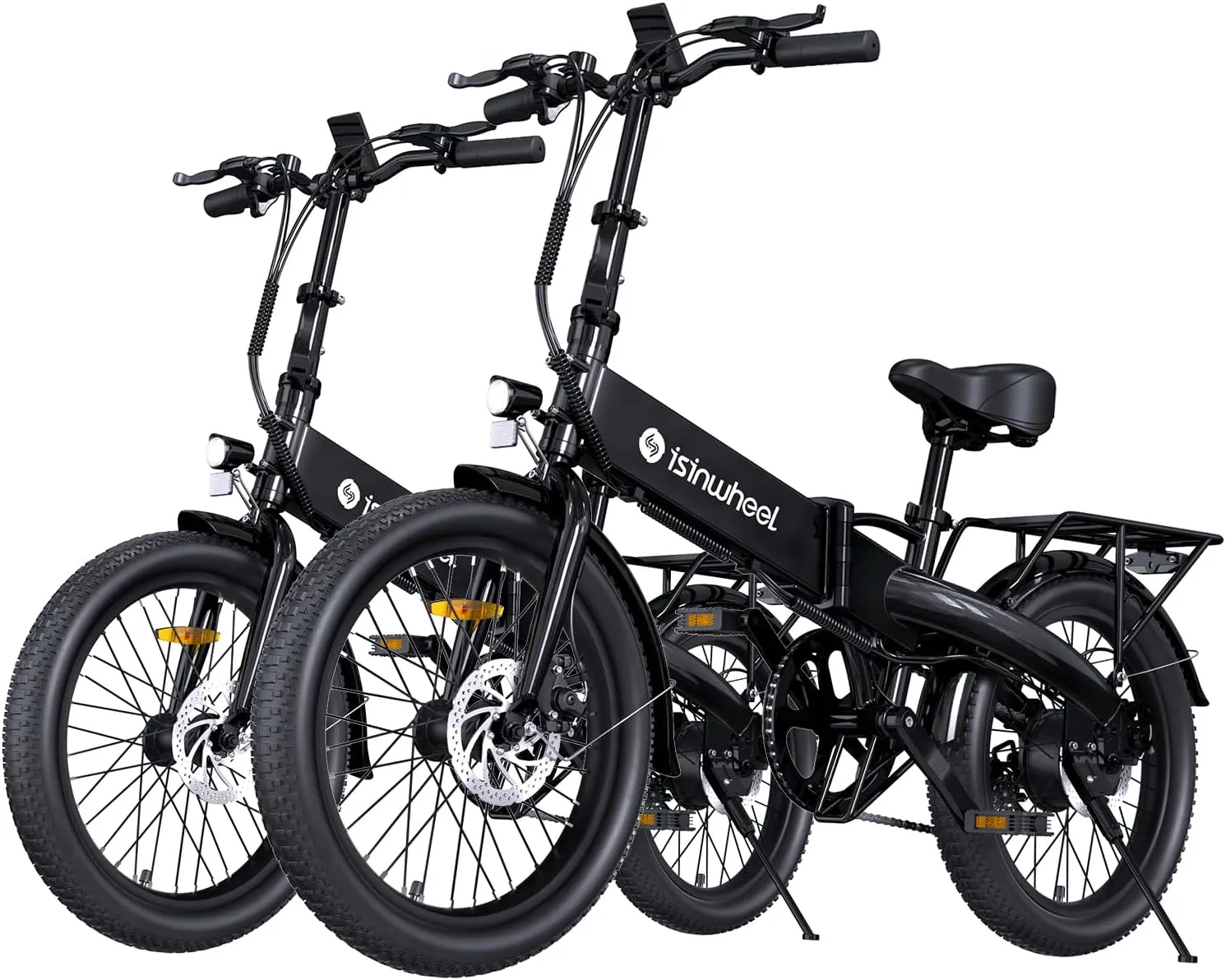 isinwheel U5 Electric Bike Adult 500W, 20" Folding Bikes, 20MPH Max Range 45  Mile, 48V 374.4Wh Removable Battery, Weighs Only 48.5lbs, Suitable for Leisure Riding&Commuting