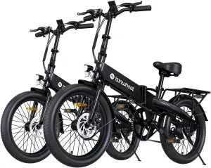 isinwheel U5 Electric Bike Adult 500W, 20" Folding Bikes, 20MPH Max Range 45  Mile, 48V 374.4Wh Removable Battery, Weighs Only 48.5lbs, Suitable for Leisure Riding&Commuting