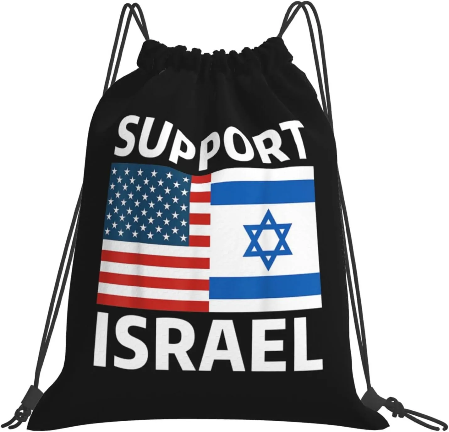 Israel Strong,Support Israel Drawstring Bags Waterproof Gym Bag Sports Travel Yoga Backpack For Men Women