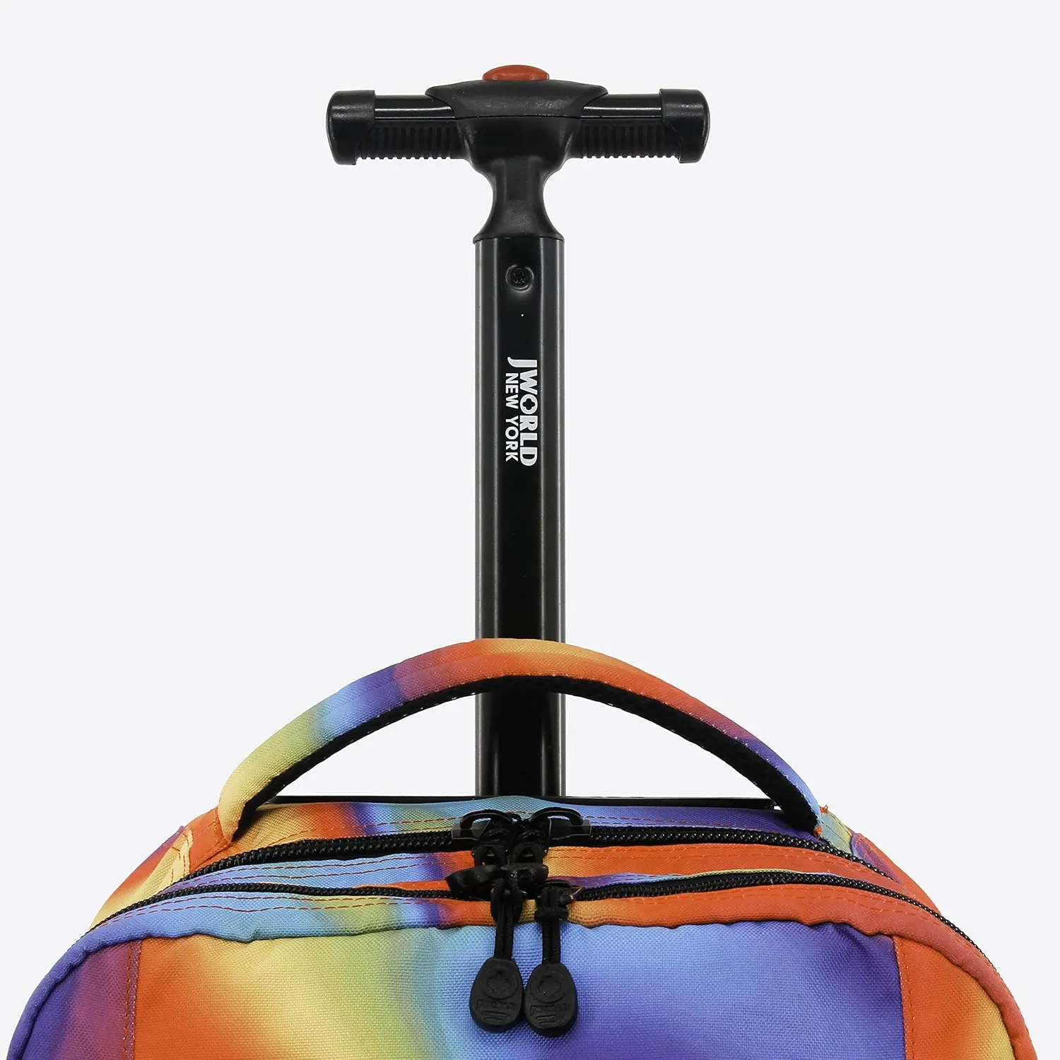 J World New York Sundance Rolling Backpack Girl Boy Roller Bookbag, Heat, 20 Inch