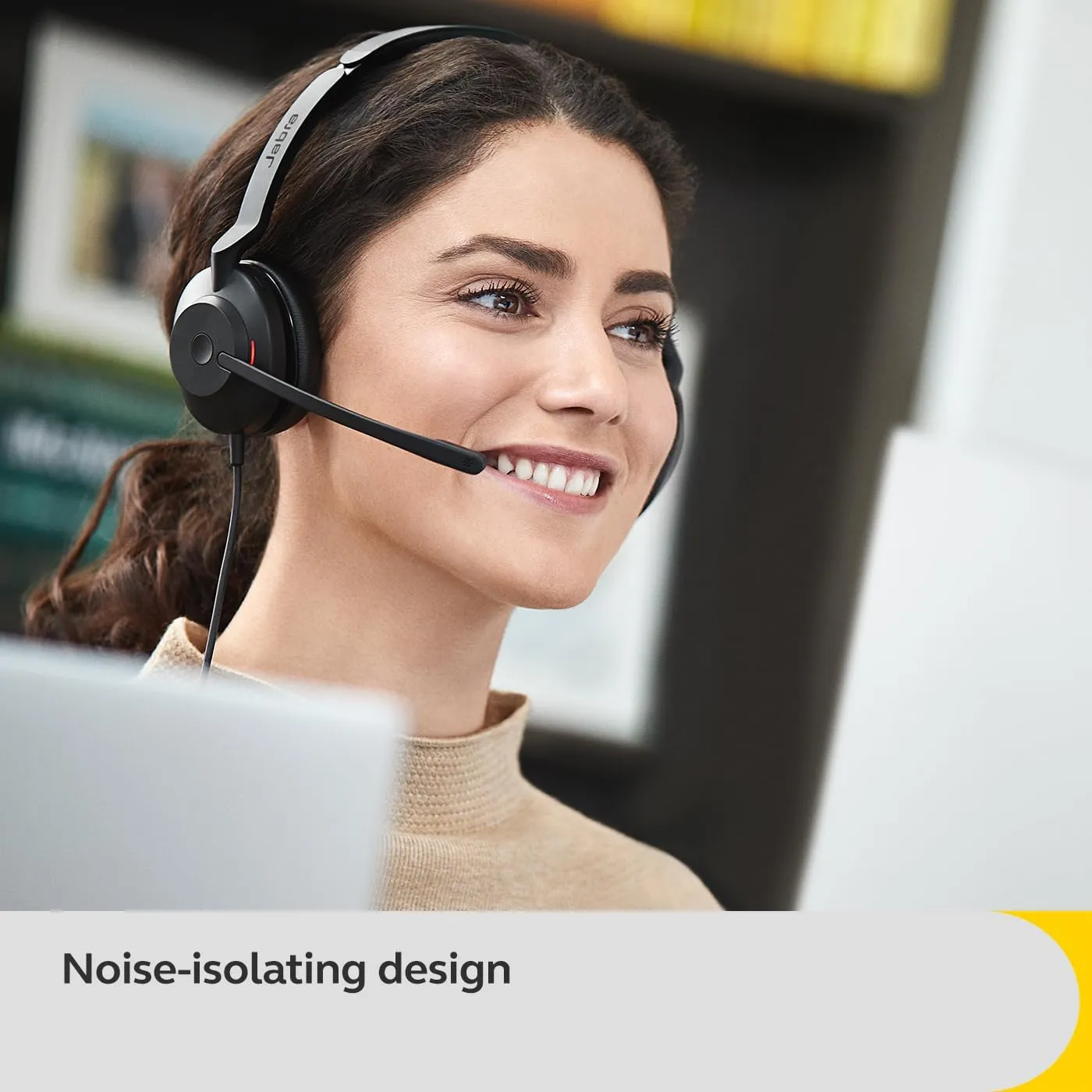 Jabra Evolve2 30 SE Wired Noise-Cancelling Mono Headset with 2-Microphone Call Technology and USB-A Cable - MS Teams Certified, Works with All Other Platforms - Black