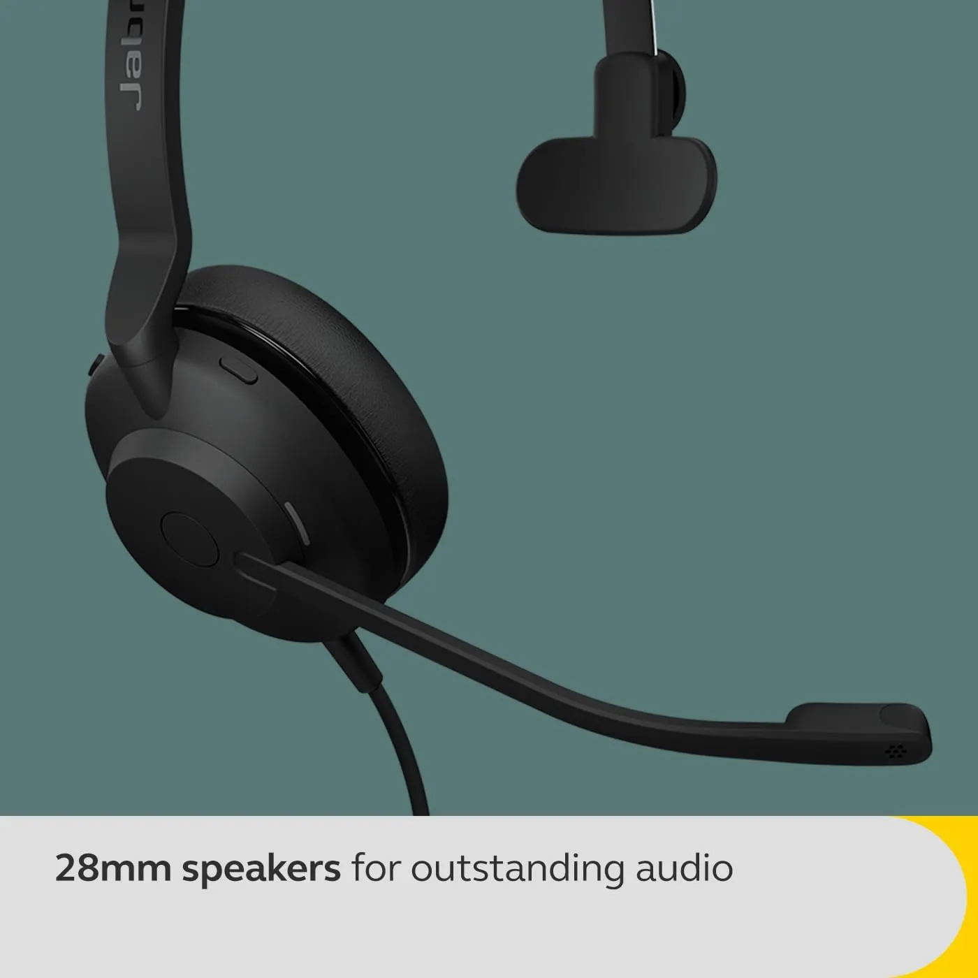 Jabra Evolve2 30 SE Wired Noise-Cancelling Mono Headset with 2-Microphone Call Technology and USB-A Cable - MS Teams Certified, Works with All Other Platforms - Black