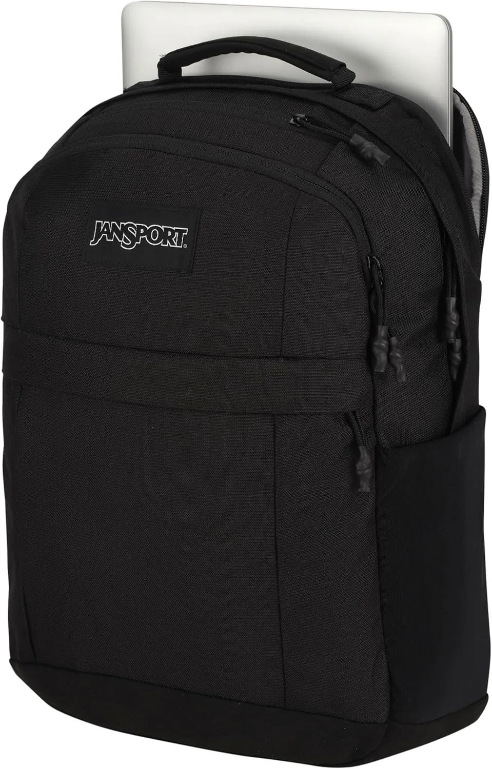 JanSport Landings Pack – Large Backpack with Soft Back Panel, Dual Water Bottle Pockets, 15-Inch Padded Laptop Compartment, Black