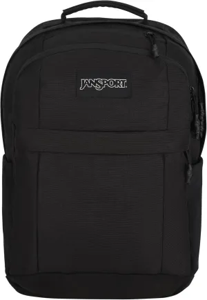 JanSport Landings Pack – Large Backpack with Soft Back Panel, Dual Water Bottle Pockets, 15-Inch Padded Laptop Compartment, Black