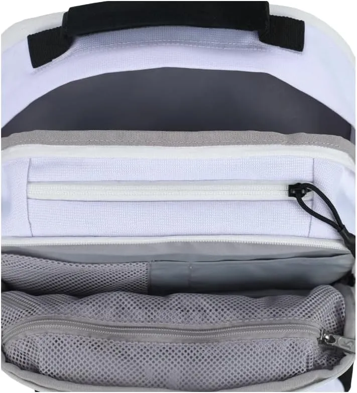 JanSport Landings Pack – Large Backpack with Soft Back Panel, Dual Water Bottle Pockets, 15-Inch Padded Laptop Compartment, White