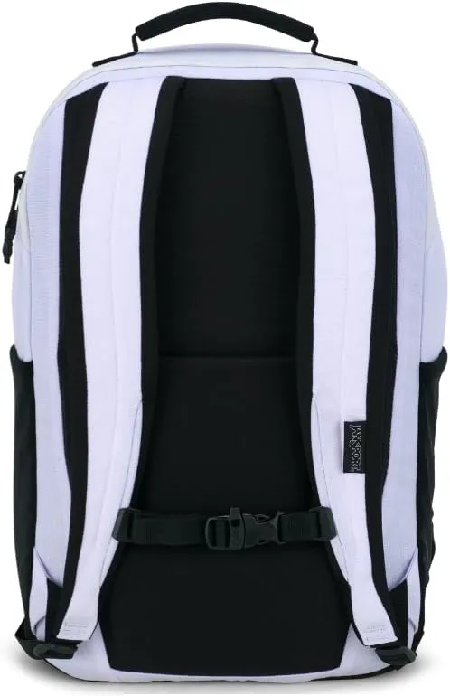 JanSport Landings Pack – Large Backpack with Soft Back Panel, Dual Water Bottle Pockets, 15-Inch Padded Laptop Compartment, White