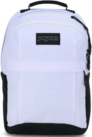 JanSport Landings Pack – Large Backpack with Soft Back Panel, Dual Water Bottle Pockets, 15-Inch Padded Laptop Compartment, White