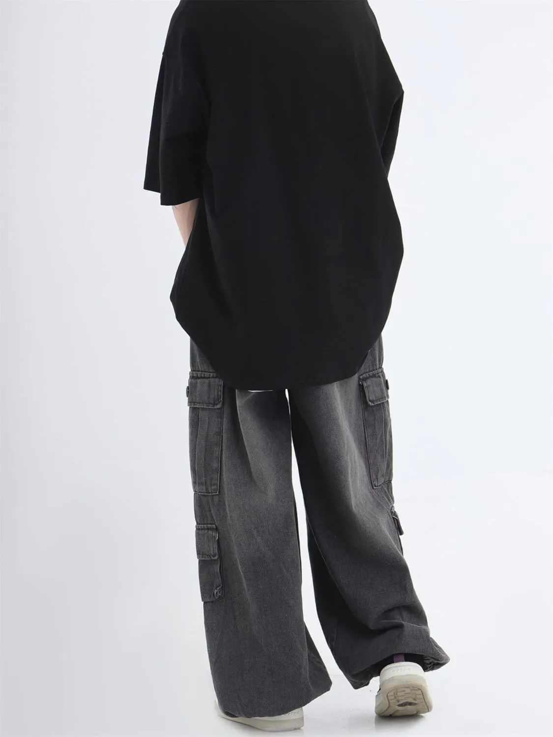 Jeans for Women Men Baggy Jeans Y2K Baggy Cargo Pants Grunge Parachute Pants Emo Alt Streetwear Hip Hop
