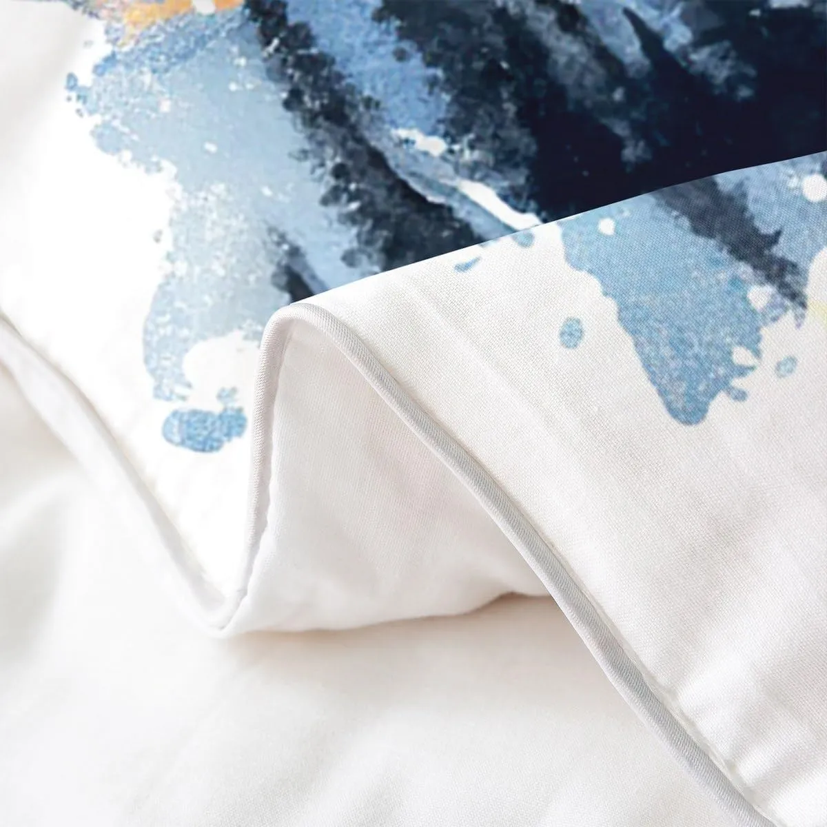jejeloiu Lake 100% Cotton Duvet Cover King Size Kids Lakeside Fishing Comforter Cover for Boys Girls Teens Cabin Mountain Bedding Set Breathable Tree Bedroom Decor Bedclothes