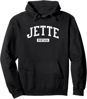 Jette Montana MT Vintage Athletic Sports Design Pullover Hoodie