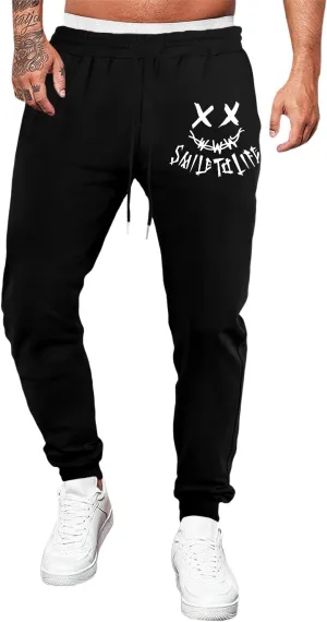 JMIERR Mens Sweatpants Tapered Gym Running Workout Pants Athletic Drawstring Joggers with Pockets