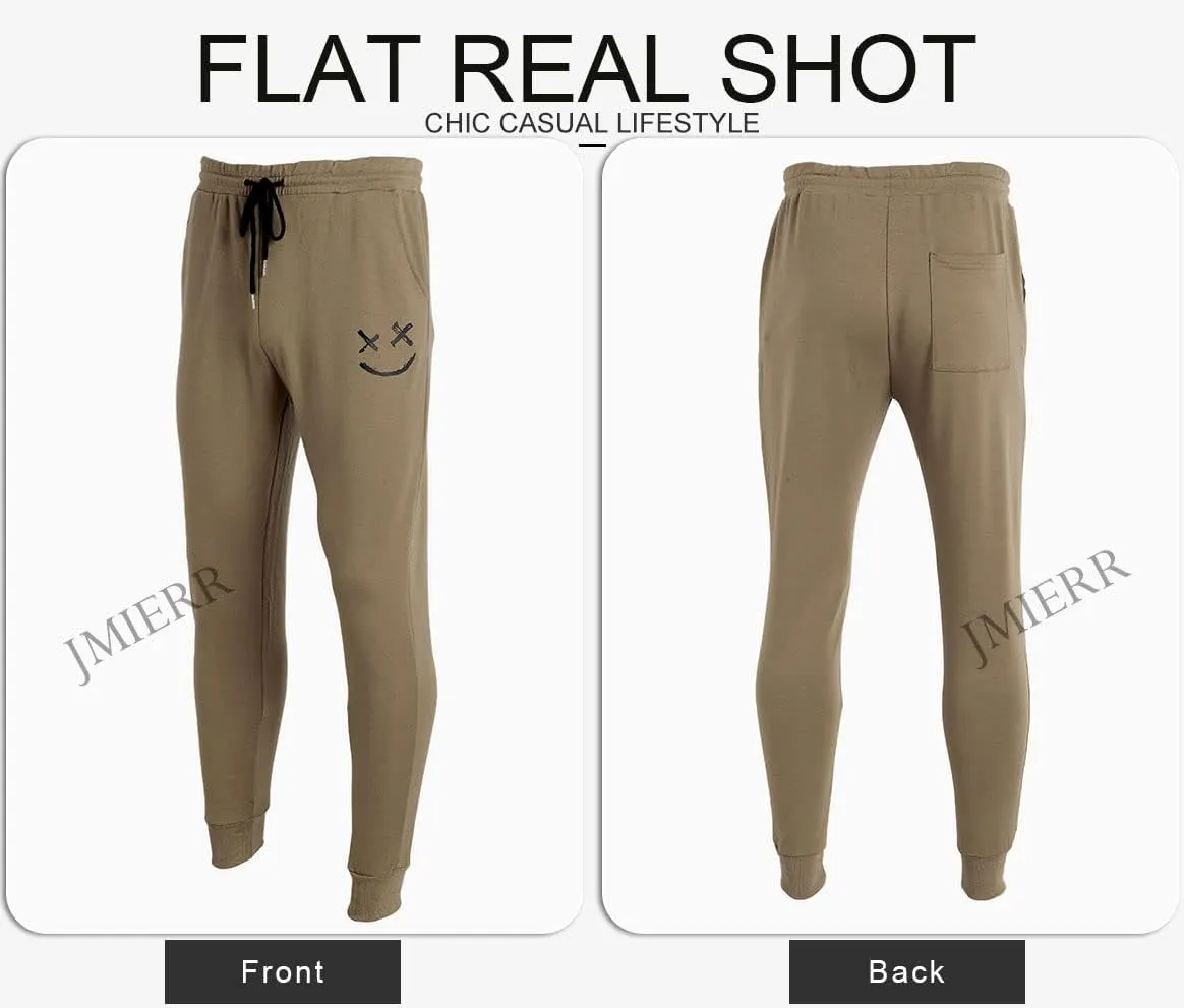 JMIERR Mens Sweatpants Tapered Gym Running Workout Pants Athletic Drawstring Joggers with Pockets