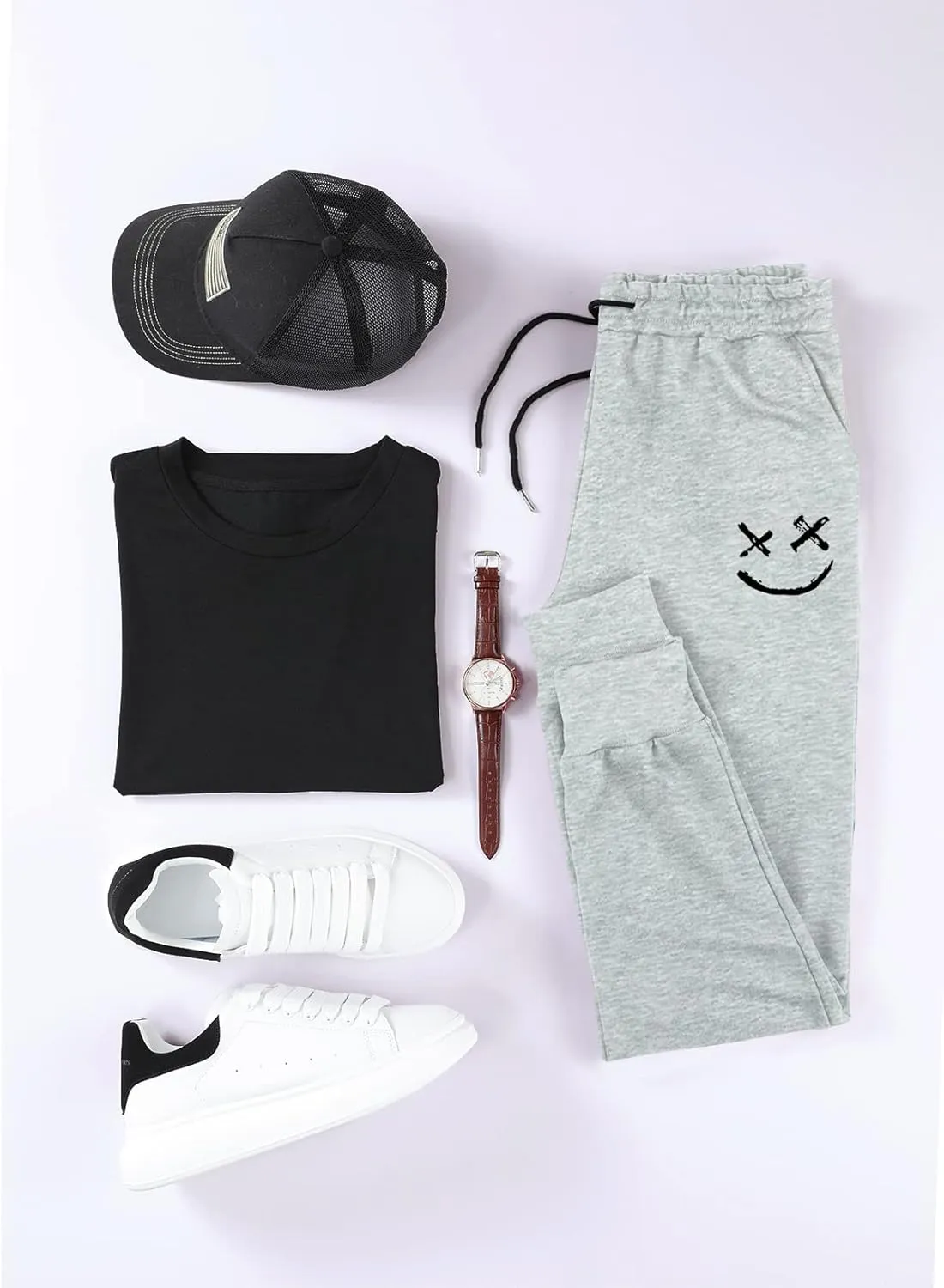 JMIERR Mens Sweatpants Tapered Gym Running Workout Pants Athletic Drawstring Joggers with Pockets