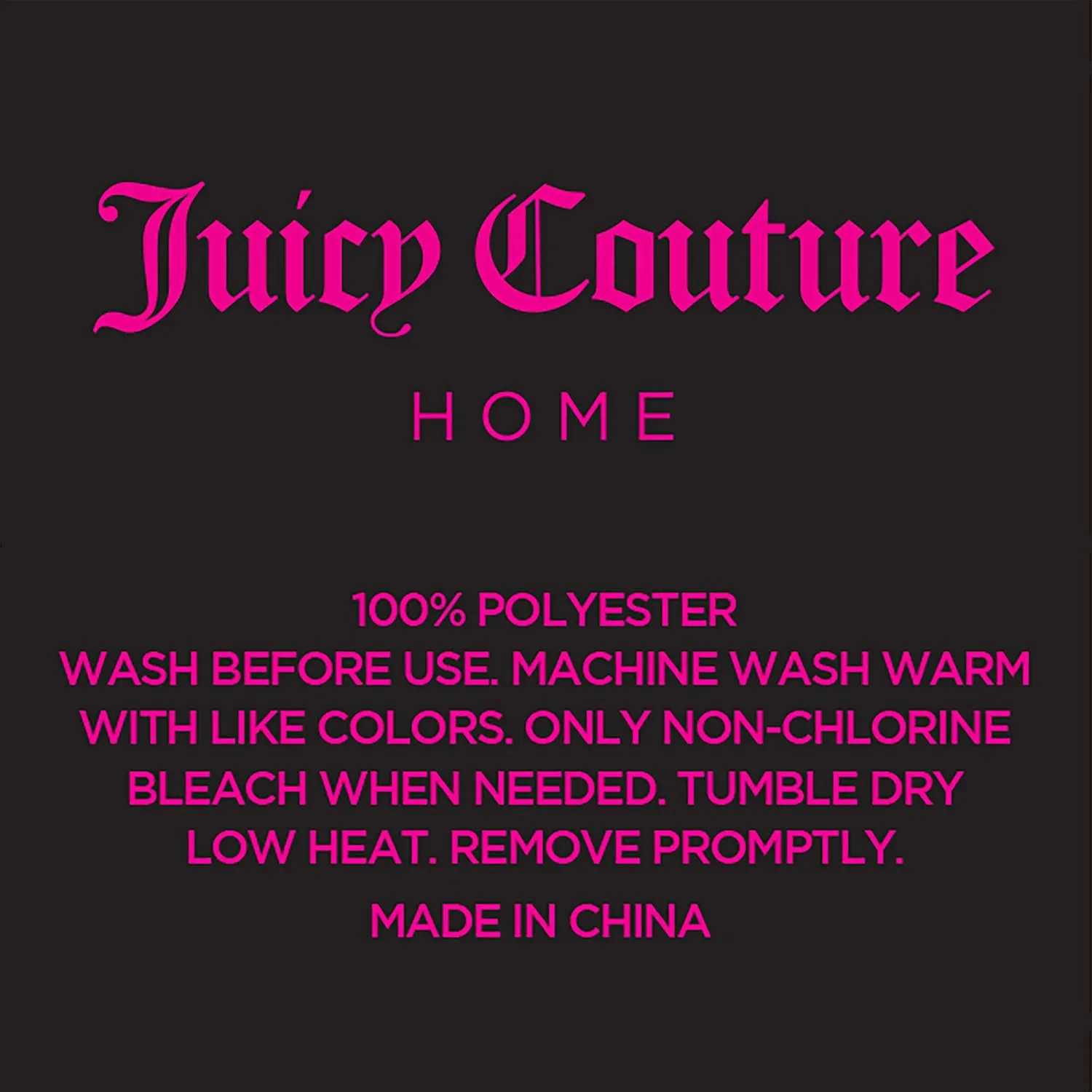 Juicy Couture Satin Pillowcase for Hair and Skin, Black Standard Size Pillowcase Set of 2 - Silky Satin Cooling Pillow Covers with Envelope Closure