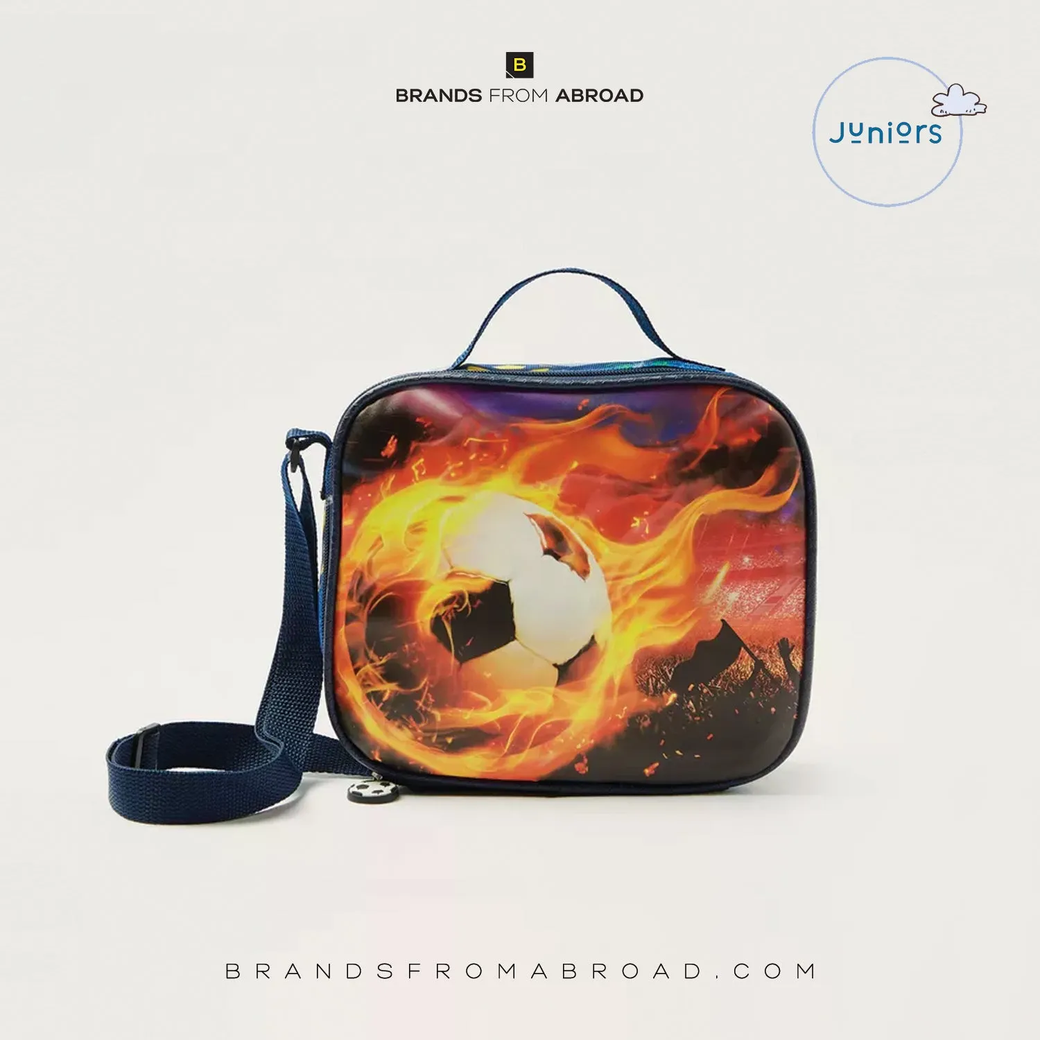 Juniors Football Print Trolley bag & Lunch Bag