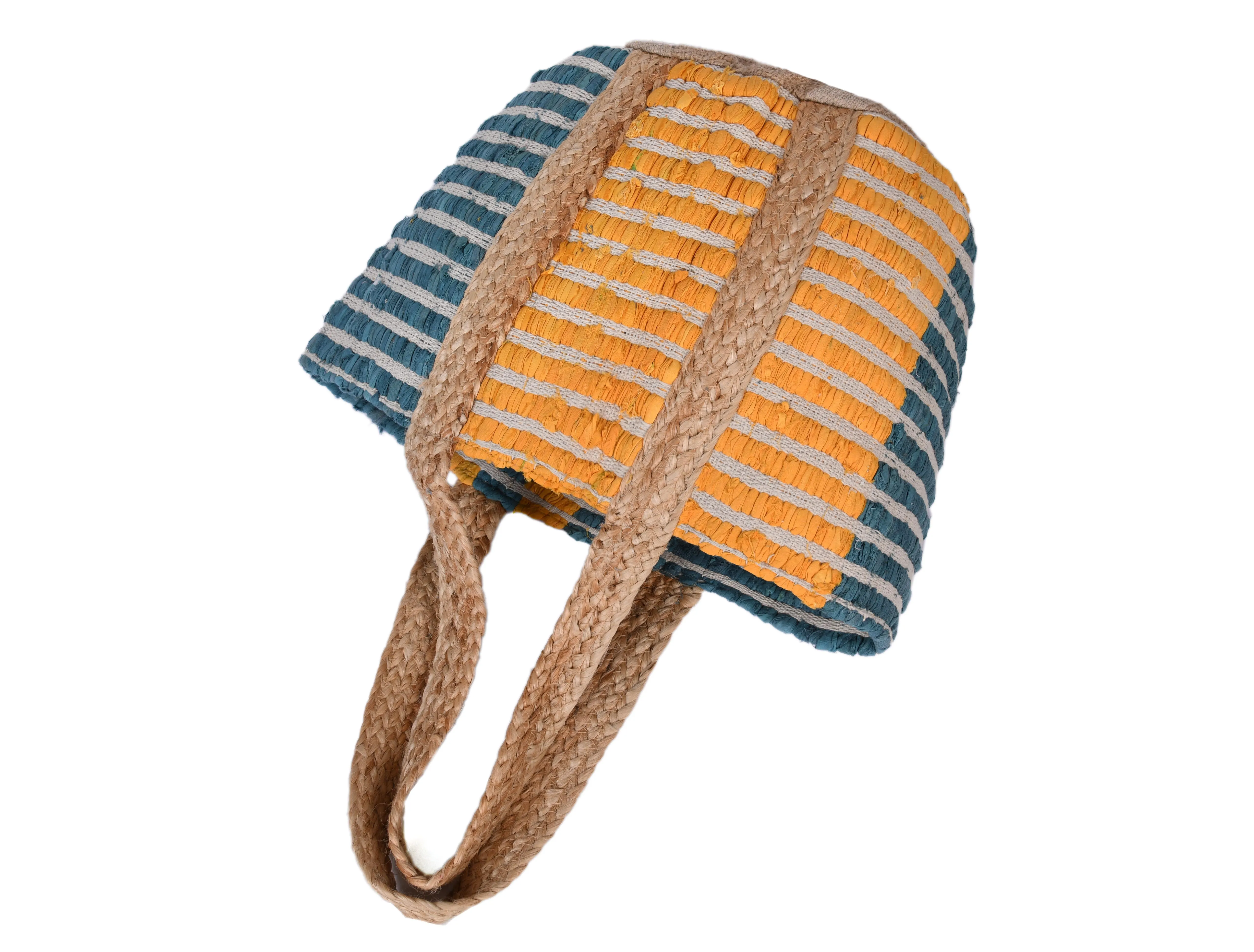 Jute Tote Bag  - Blue