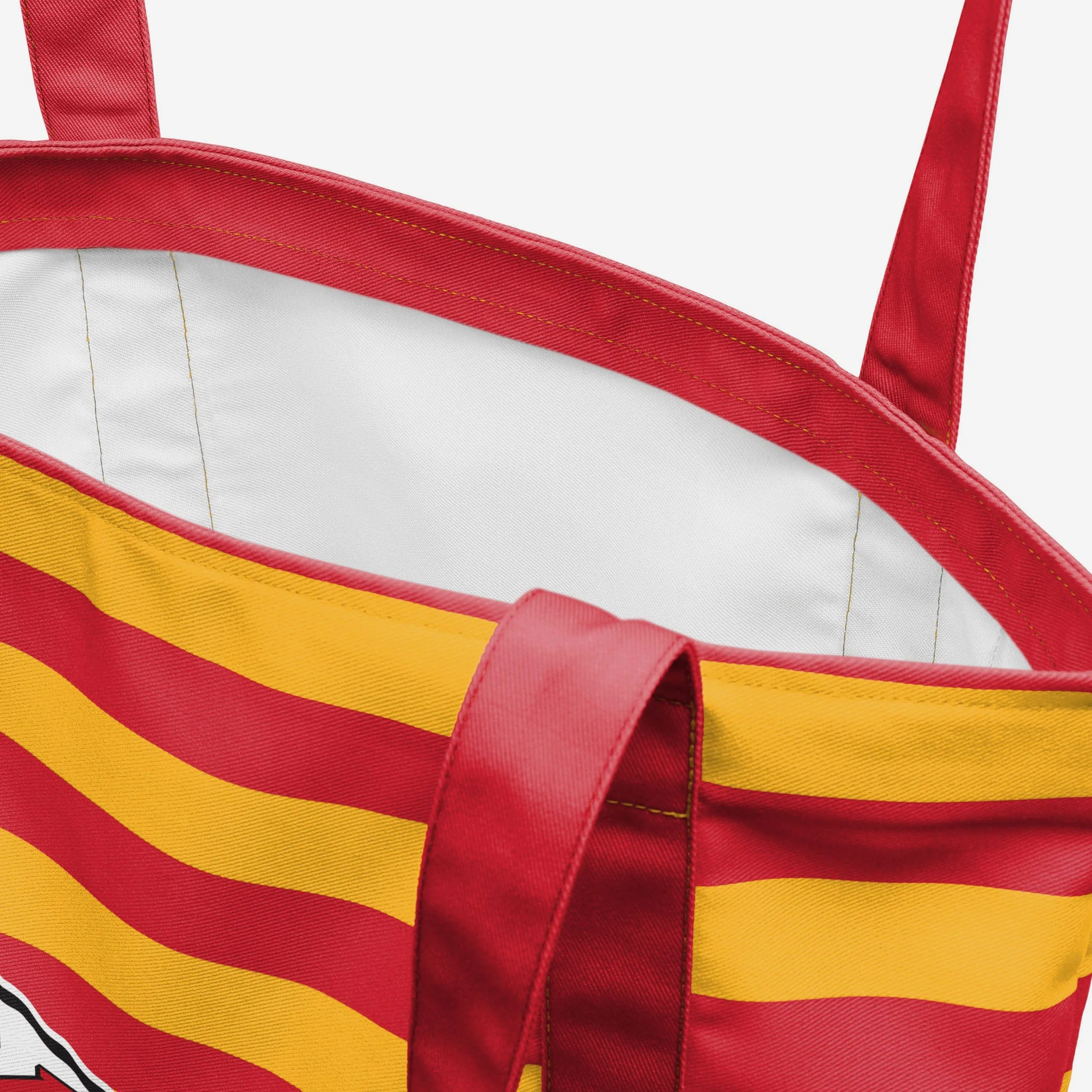 Kansas City Chiefs Team Stripe Canvas Tote Bag