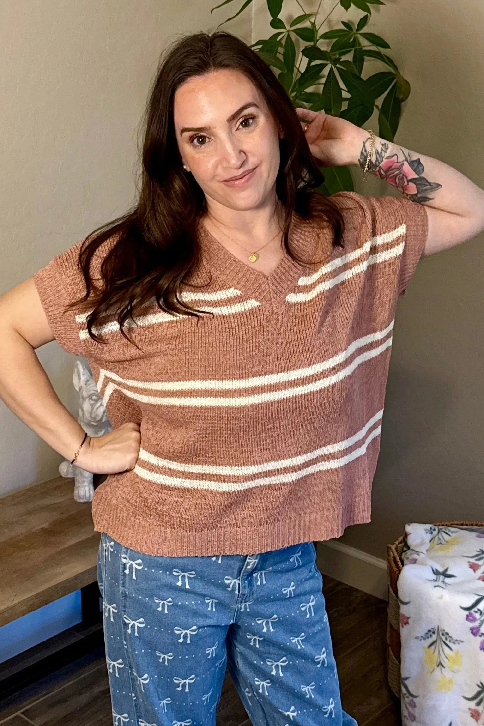 Karin Stripe Shirt in Pink