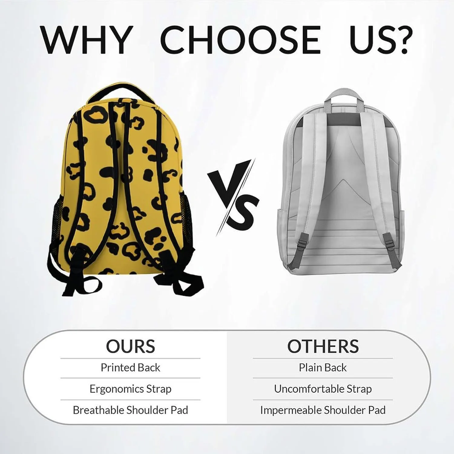 Kid Backpack for Girls - 17 Inch Leopard School Backpack - Large Capacity, Durable, Lightweight - Yellow Schoolbag for School, Travel and Camp