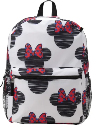 Kids Backpack - 16" School Bookbag - Disney Minnie, Mickey Mouse, Marvel Avengers: Kindergarten, Elementary, Size One Size, Minnie White