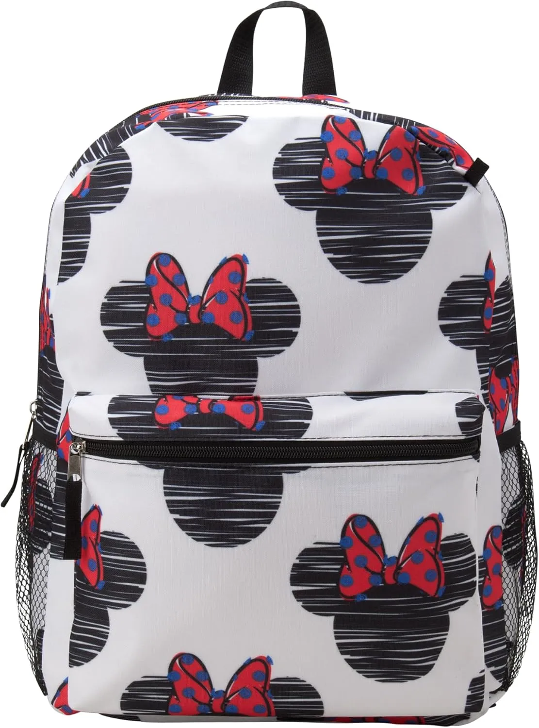 Kids Backpack - 16" School Bookbag - Disney Minnie, Mickey Mouse, Marvel Avengers: Kindergarten, Elementary, Size One Size, Minnie White