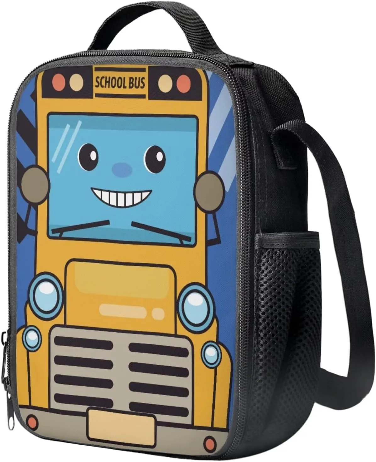 Kids Backpack Boys Cute Car Backpack and Lunch Bag Set Aesthetic School Bag for Girls 8 Years School Shoulder Bags with Two Sides Pockets for Bottle and Umbrella