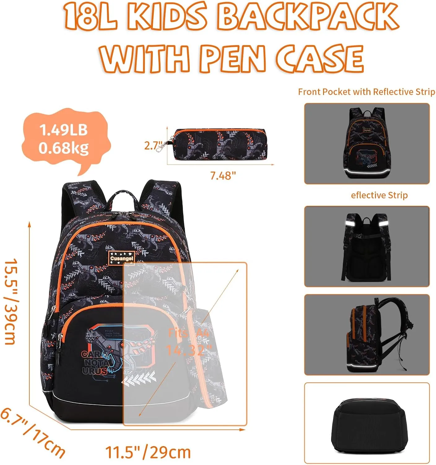 Kids Backpack for Girls Preschool Elementary Kindergarten School Bag 15.6″ Multifunctional Cute Large Capacity