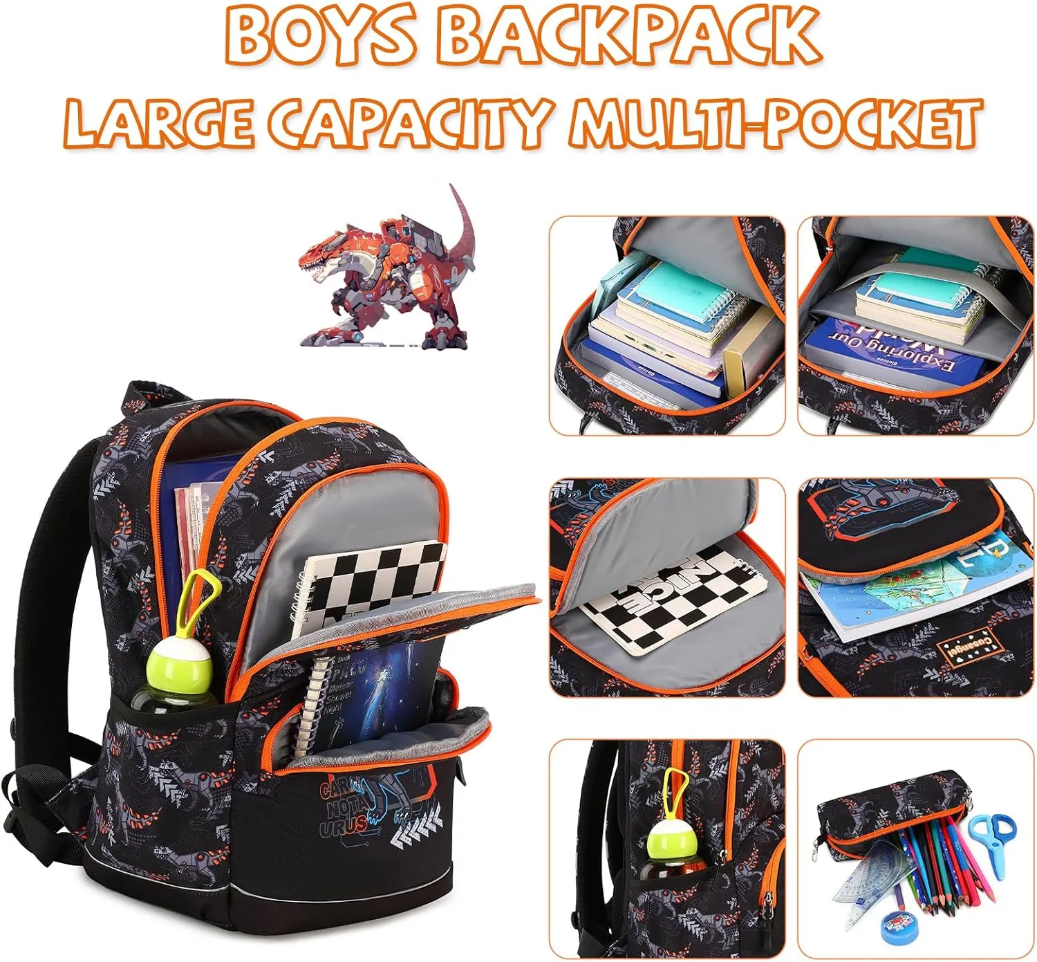 Kids Backpack for Girls Preschool Elementary Kindergarten School Bag 15.6″ Multifunctional Cute Large Capacity