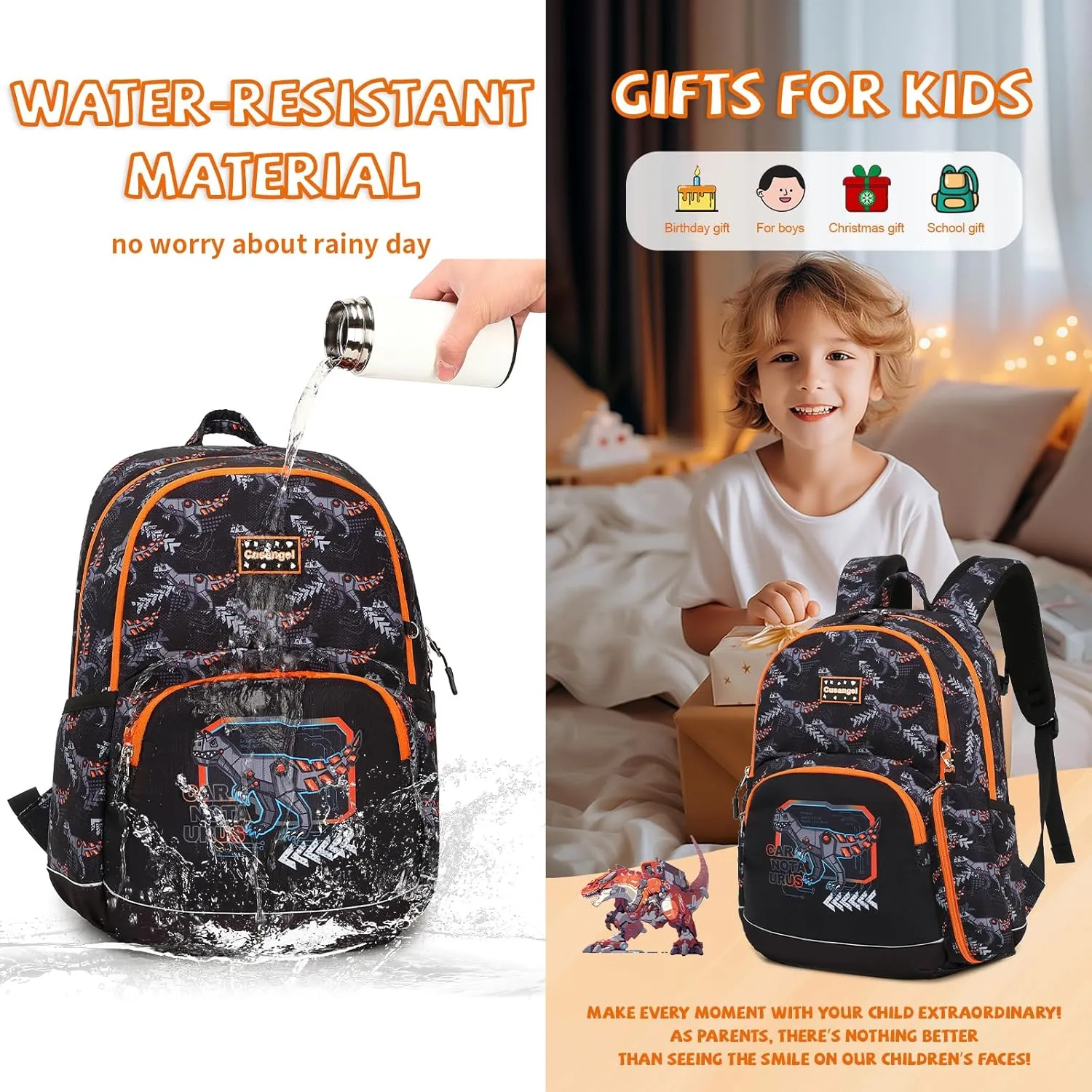 Kids Backpack for Girls Preschool Elementary Kindergarten School Bag 15.6″ Multifunctional Cute Large Capacity