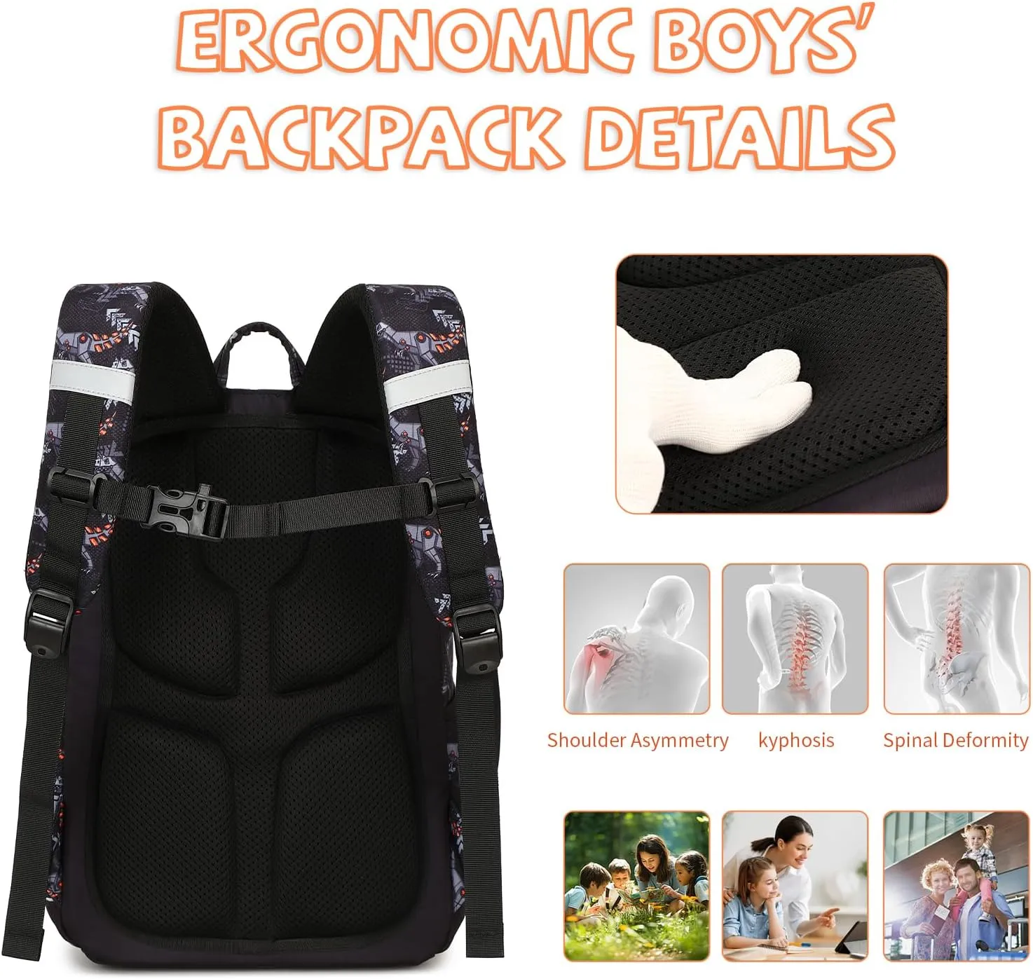 Kids Backpack for Girls Preschool Elementary Kindergarten School Bag 15.6″ Multifunctional Cute Large Capacity