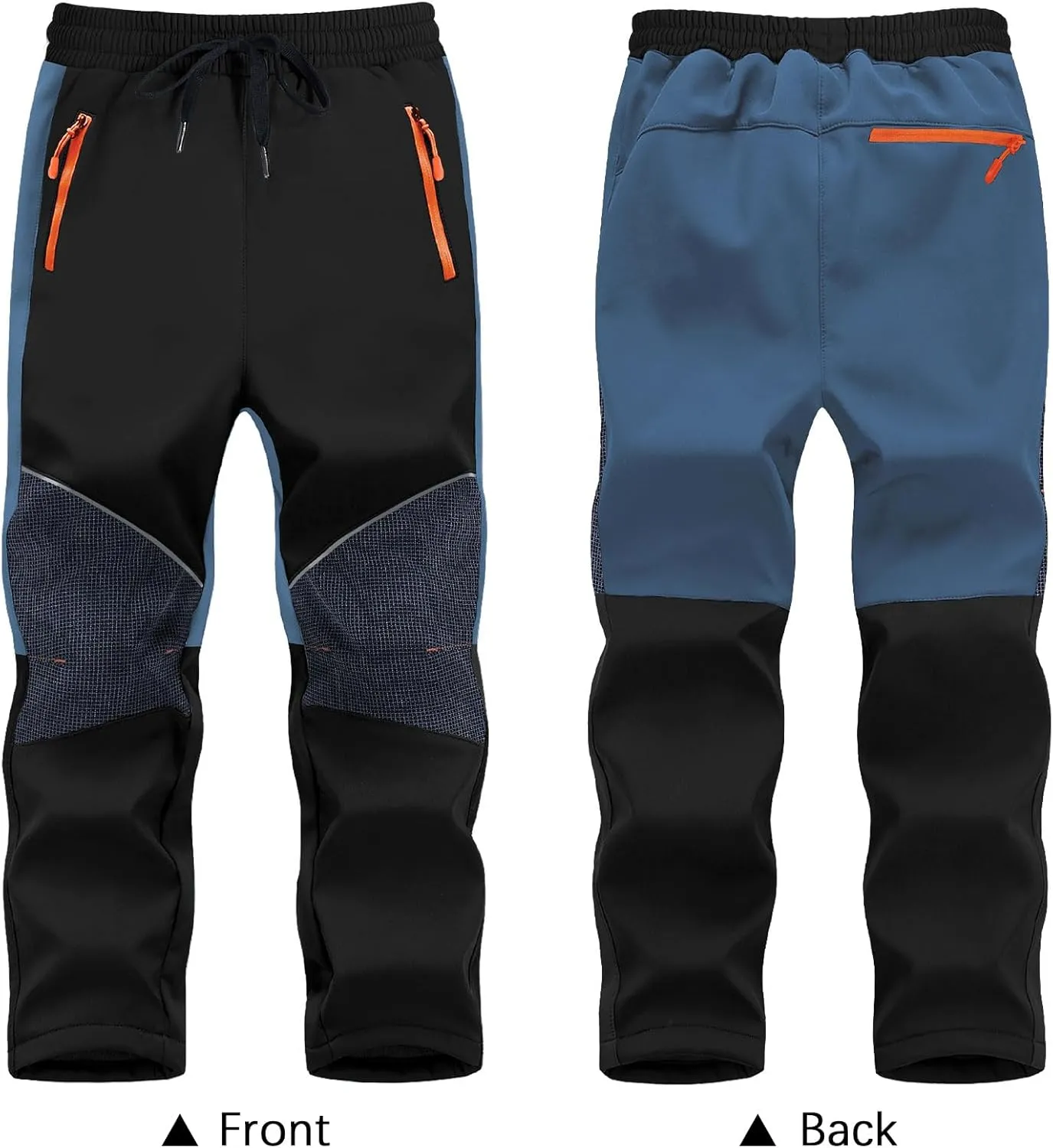 Kids Pants Quick Dry Hiking Outdoor Lightweight Uniform Pants for Boys Girls Joggers with 3 Zipper Pockets