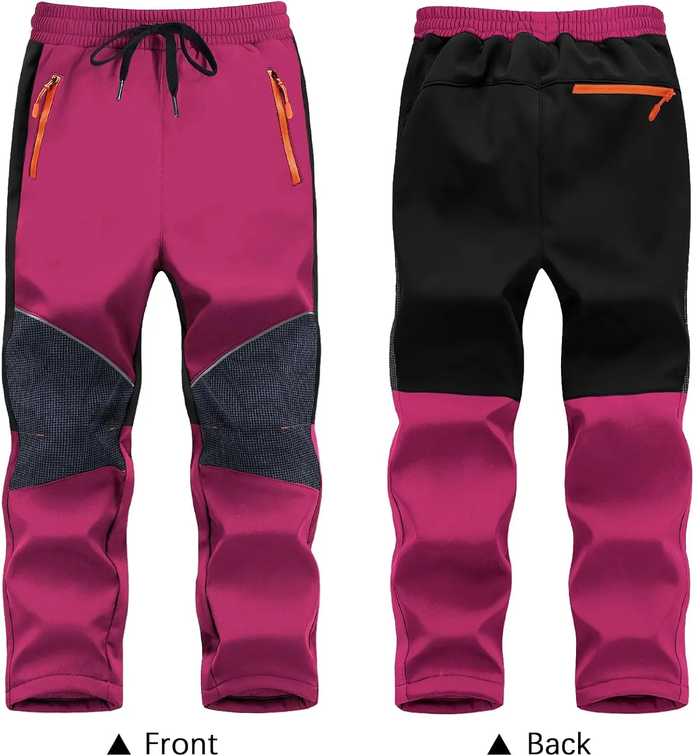 Kids Pants Quick Dry Hiking Outdoor Lightweight Uniform Pants for Boys Girls Joggers with 3 Zipper Pockets
