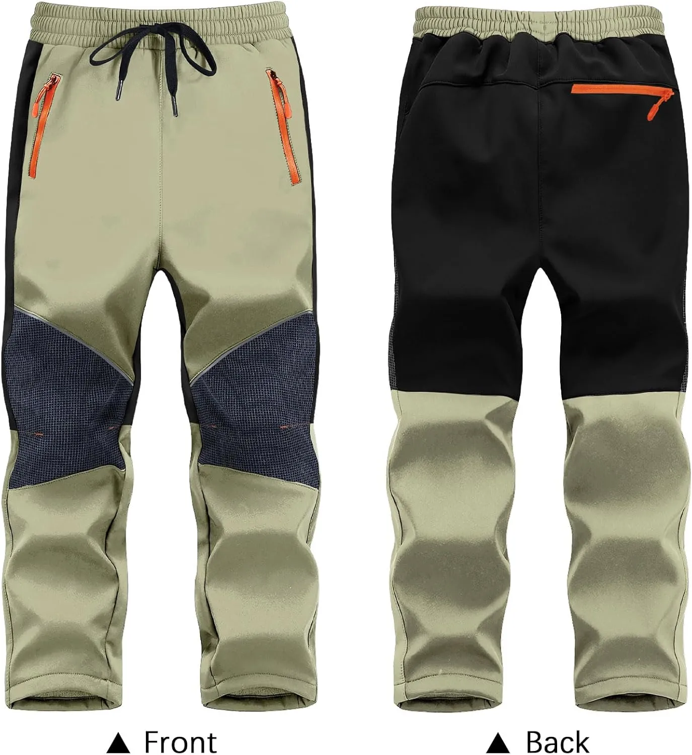 Kids Pants Quick Dry Hiking Outdoor Lightweight Uniform Pants for Boys Girls Joggers with 3 Zipper Pockets