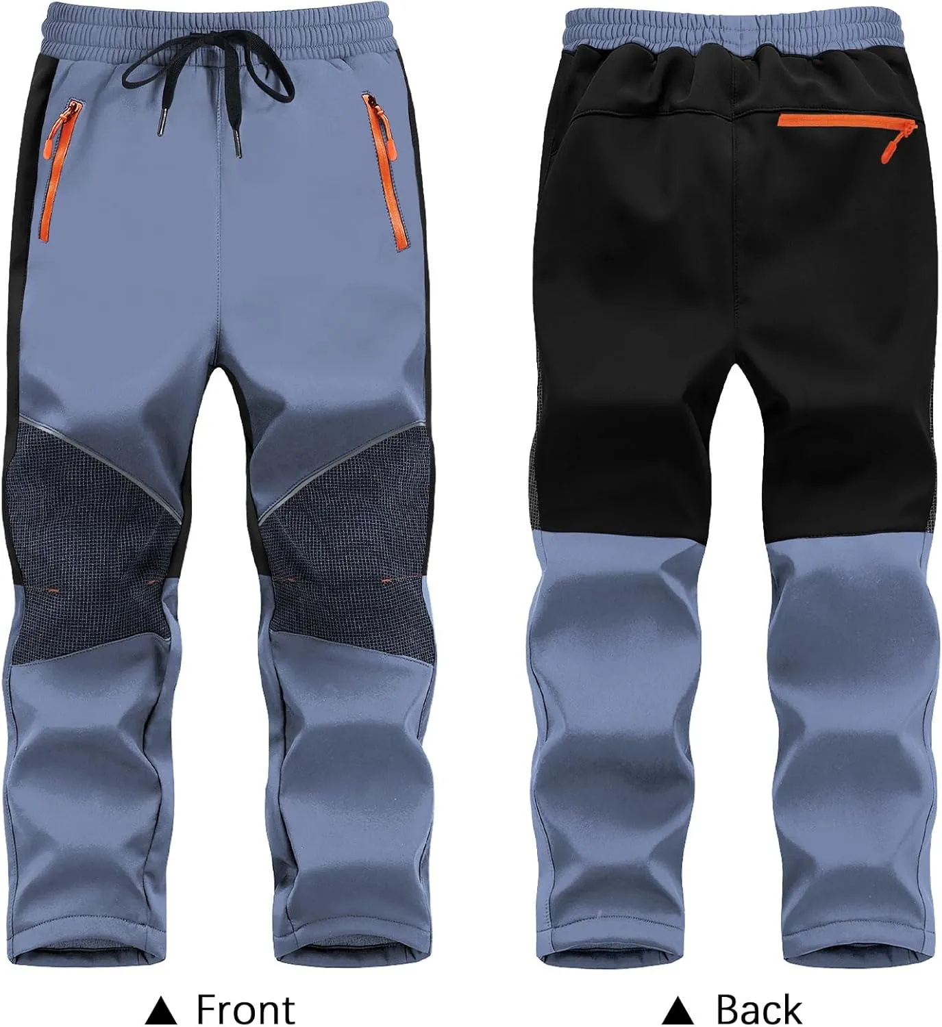 Kids Pants Quick Dry Hiking Outdoor Lightweight Uniform Pants for Boys Girls Joggers with 3 Zipper Pockets