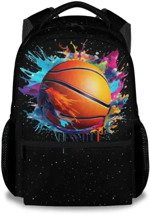 Kids School Backpack for Boys Girls, Basketball Backpack for School Elementary, 17 Inch Sport Backpack with Adjustable Straps, Durable, Lightweight, Large Capacity
