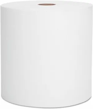 KIMBERLY CLARK CONSUMER SCOTT Hardwound Roll Towels, 8" x 1000ft, Recycled, White, 6 Rolls/Carton (1005)