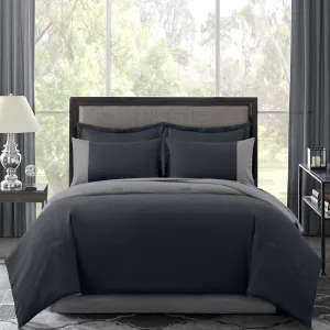 Kingsley Trend 5-Piece Twin Comforter Set - Twin Sized Bed-in-a-Bag, Two Tone Reversible Grey Twin Bedding Sets with Comforter, Flat & Fitted Sheets, Pillow Shams & Cases, All Season, Machine Washable