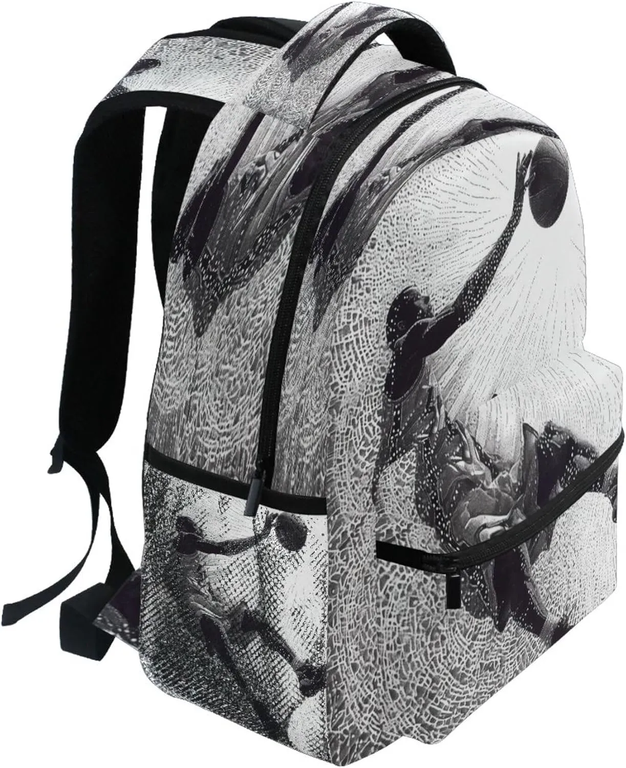 KLL School Backpack for Teenager Waterproof Stylish Travel Bags with Chest Strap Gift Men & Women Basketball Player