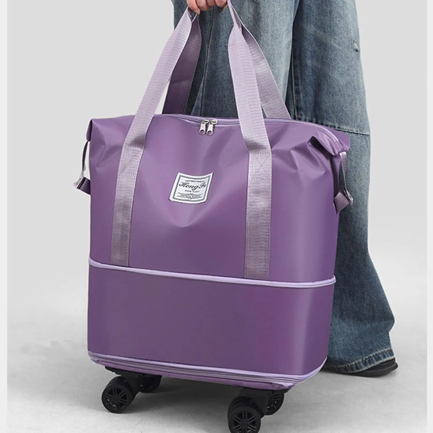 Kulken Travel Bag with Wheels, 2025 New Large Capacity Travel Bag - Universal Wheel Removable, Expandable Luggage Bags (Blue)