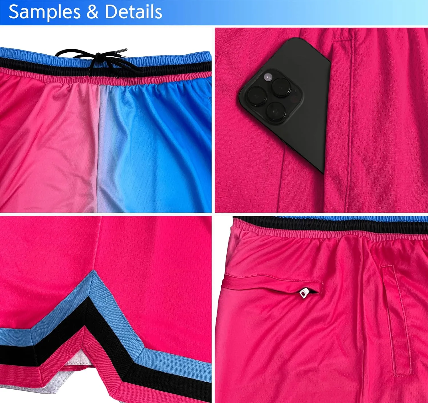 KXK Men’s Mesh Basketball Shorts,Athletic Shorts Gym Running Training Shorts with Pockets