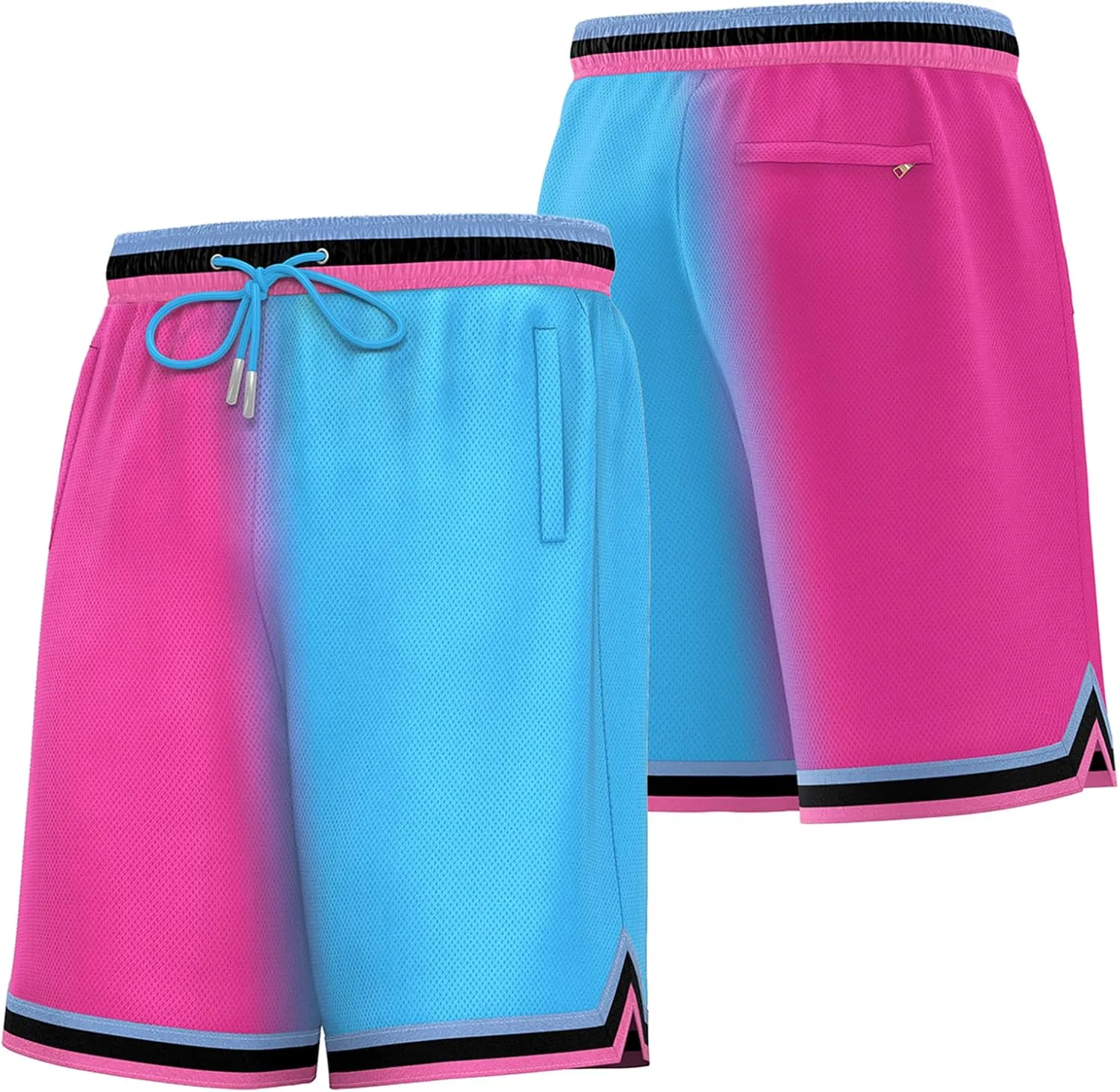 KXK Men’s Mesh Basketball Shorts,Athletic Shorts Gym Running Training Shorts with Pockets