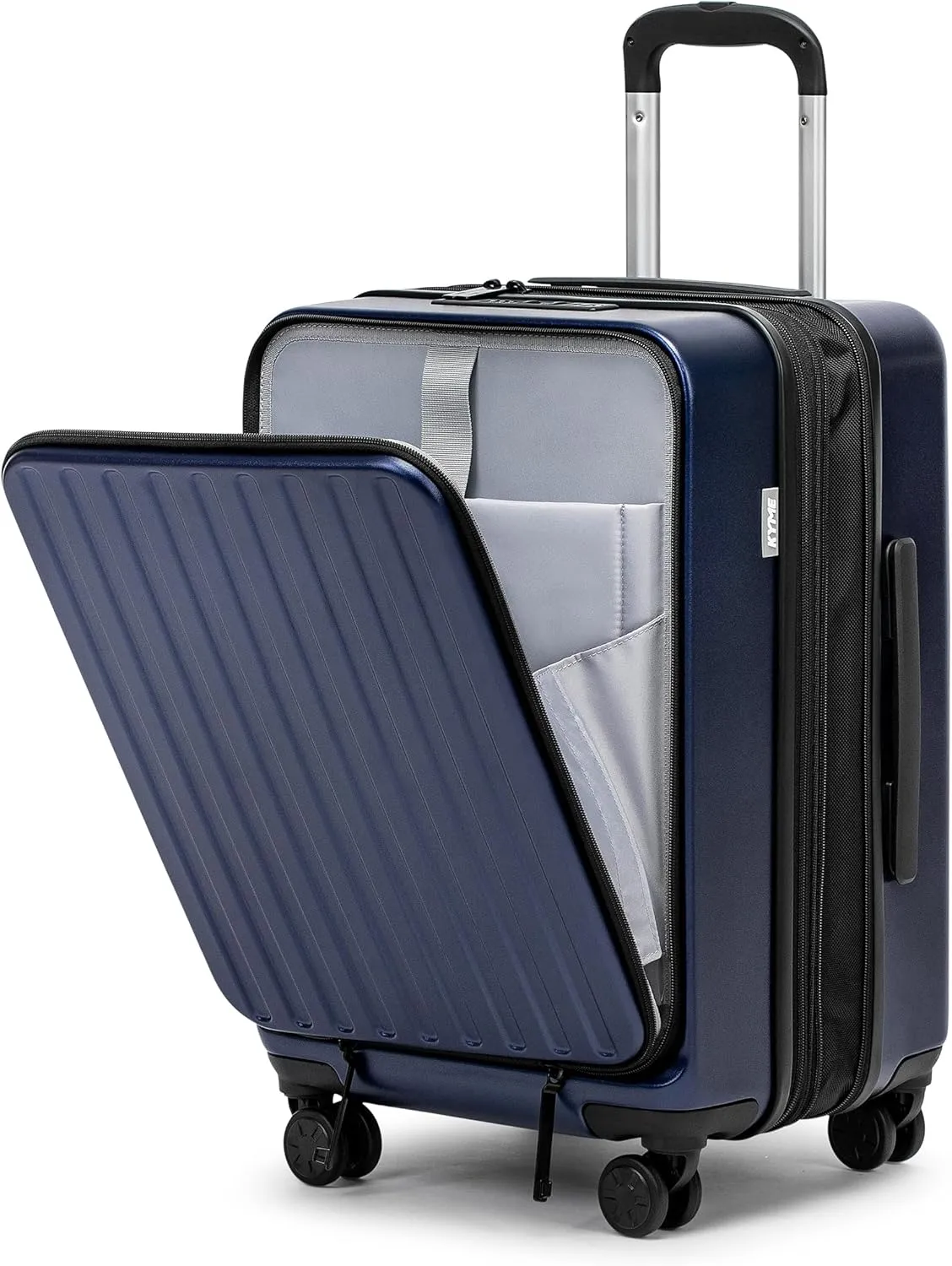 KYME Hardside Carry On Luggage Airline Approved with Laptop Compartment (Blue, Carry-On 20 Inch)