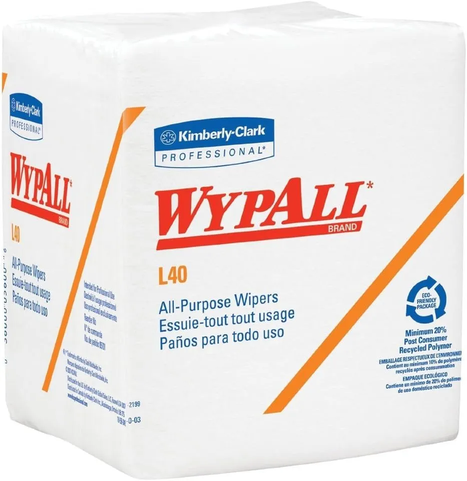 L40 Towels, 1/4 Fold, White, 12 1/2 x 12, 56/Box