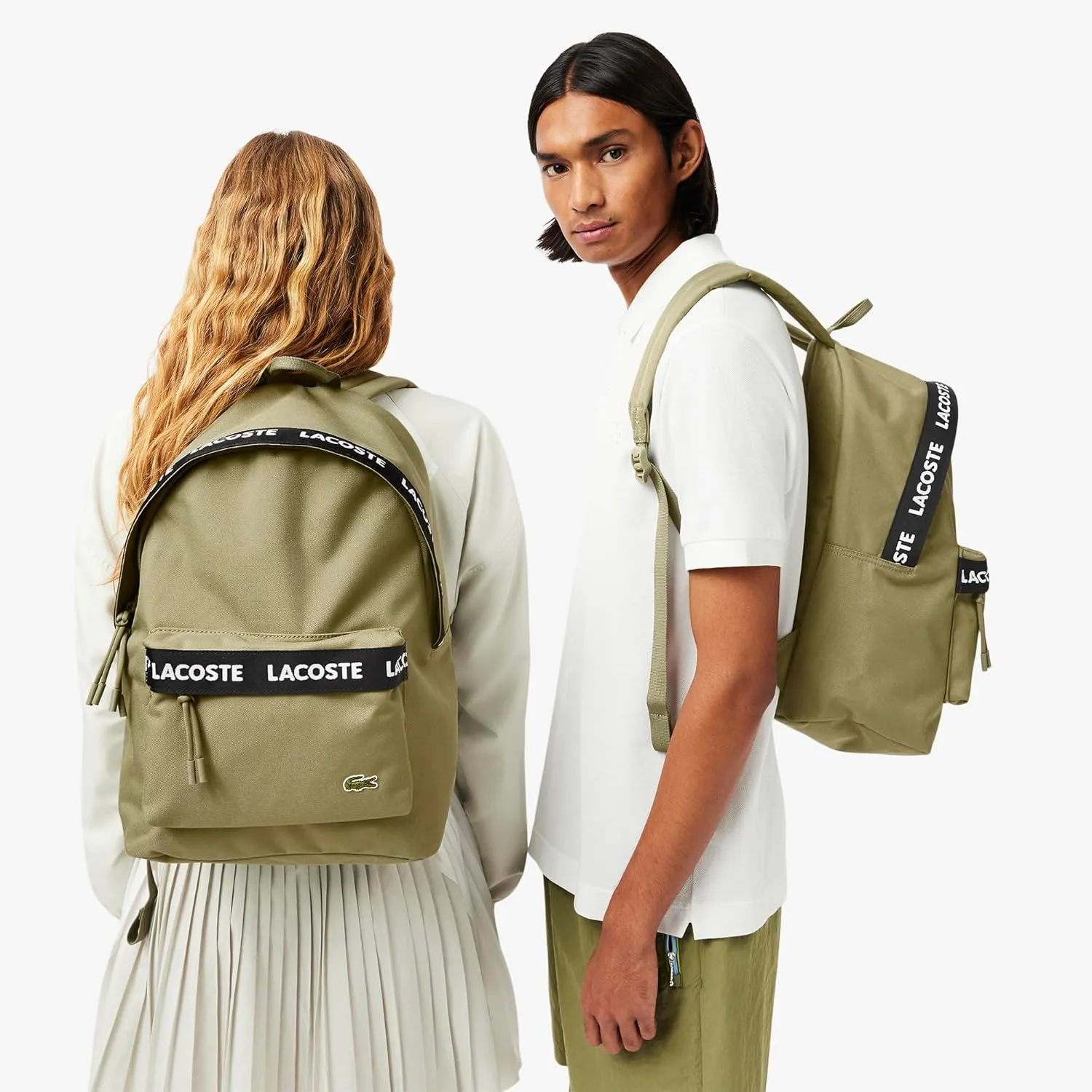Lacoste Neocroc Logo Backpack, Army Green, One Size