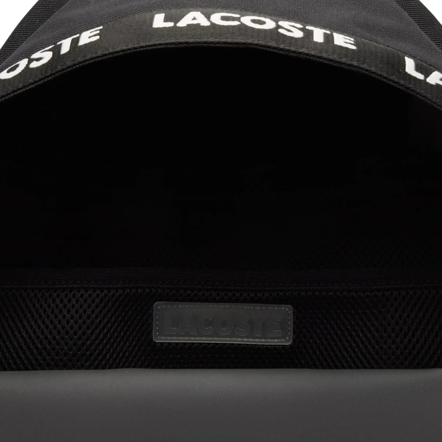 Lacoste Neocroc Logo Backpack, Tape Black, One Size