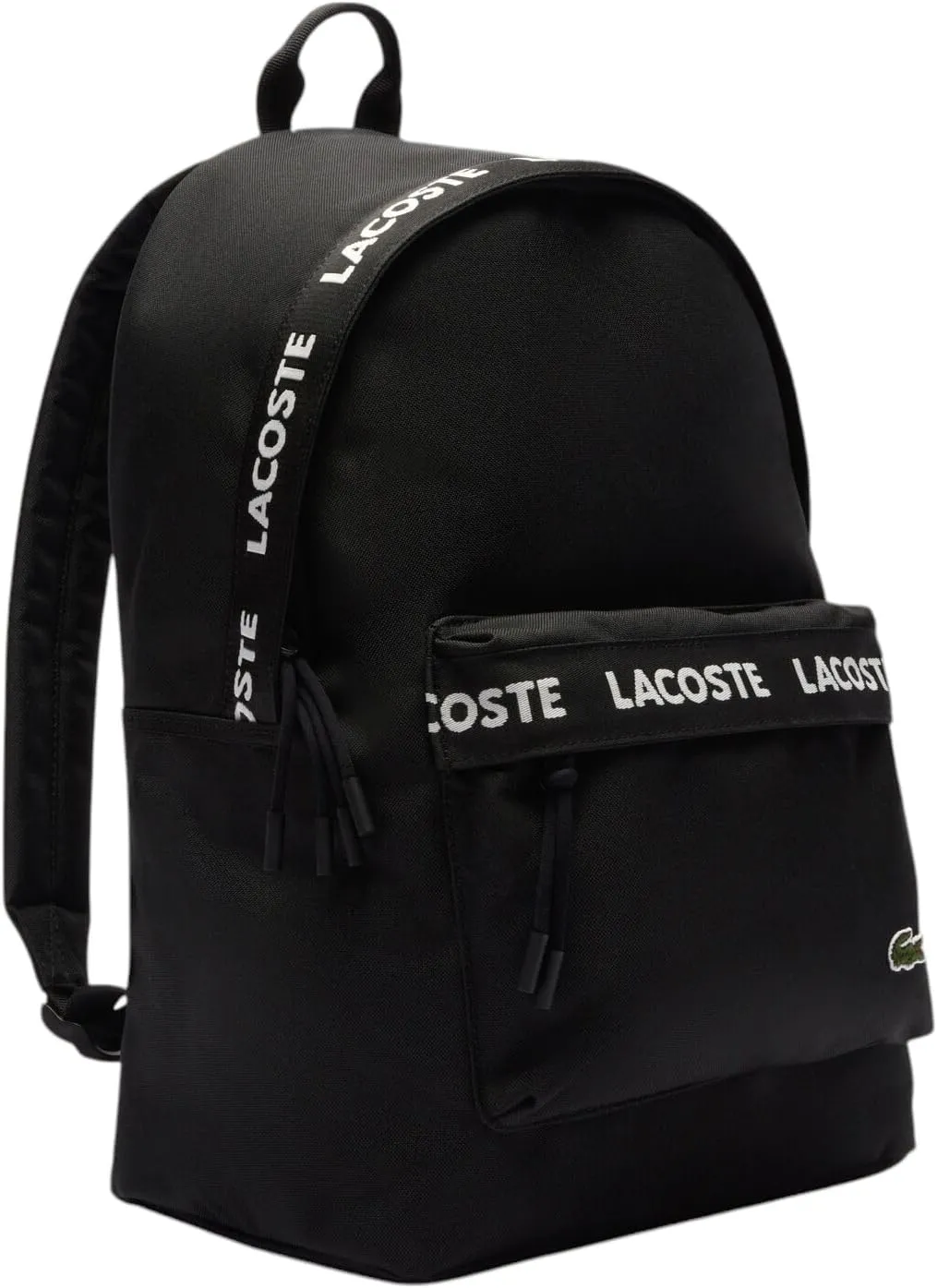 Lacoste Neocroc Logo Backpack, Tape Black, One Size